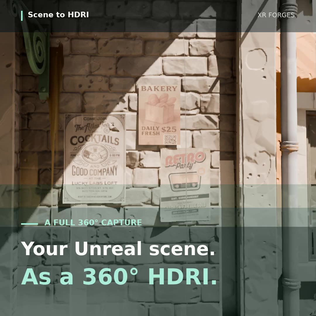 Scene to HDRI video preview